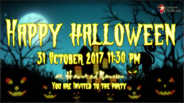 Create and Make a Halloween Party Invitation Videos and Greeting Videos