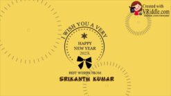 Yellow Theme Happy New Year Greeting Wishes Video