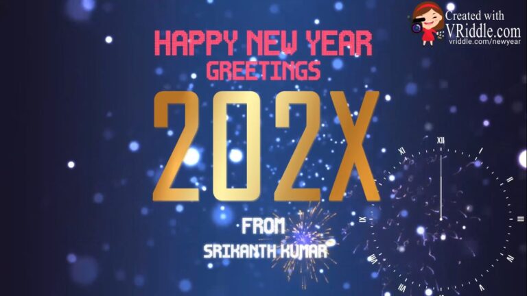 Count Down Happy New Year Greeting Wishes Video