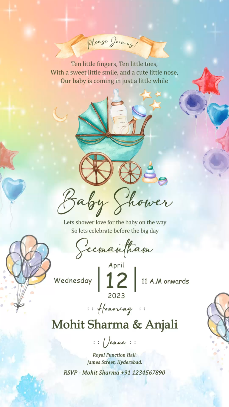 Stylish Baby Shower Celebrations Invitation Video