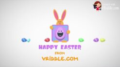 Animated Rabbit Easter greeting video