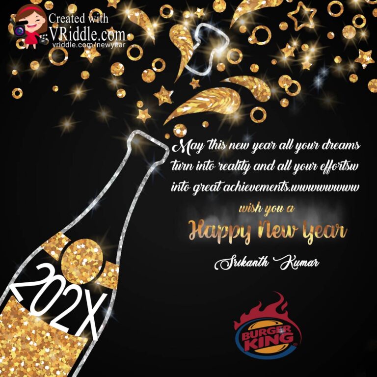 New Year Champagne Bottle Animated Greetings GIF with Sparkle Animations