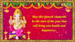 Traditional Pink Theme Ganesh Chathurti Greetings Video