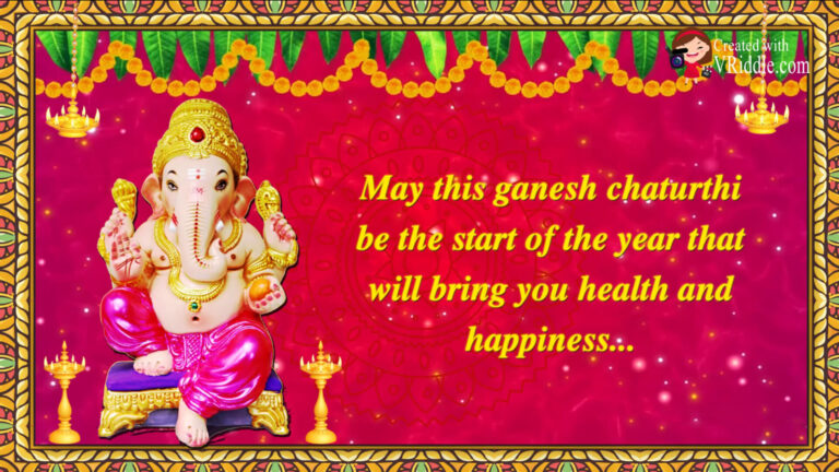 Traditional Pink Theme Ganesh Chathurti Greetings Video