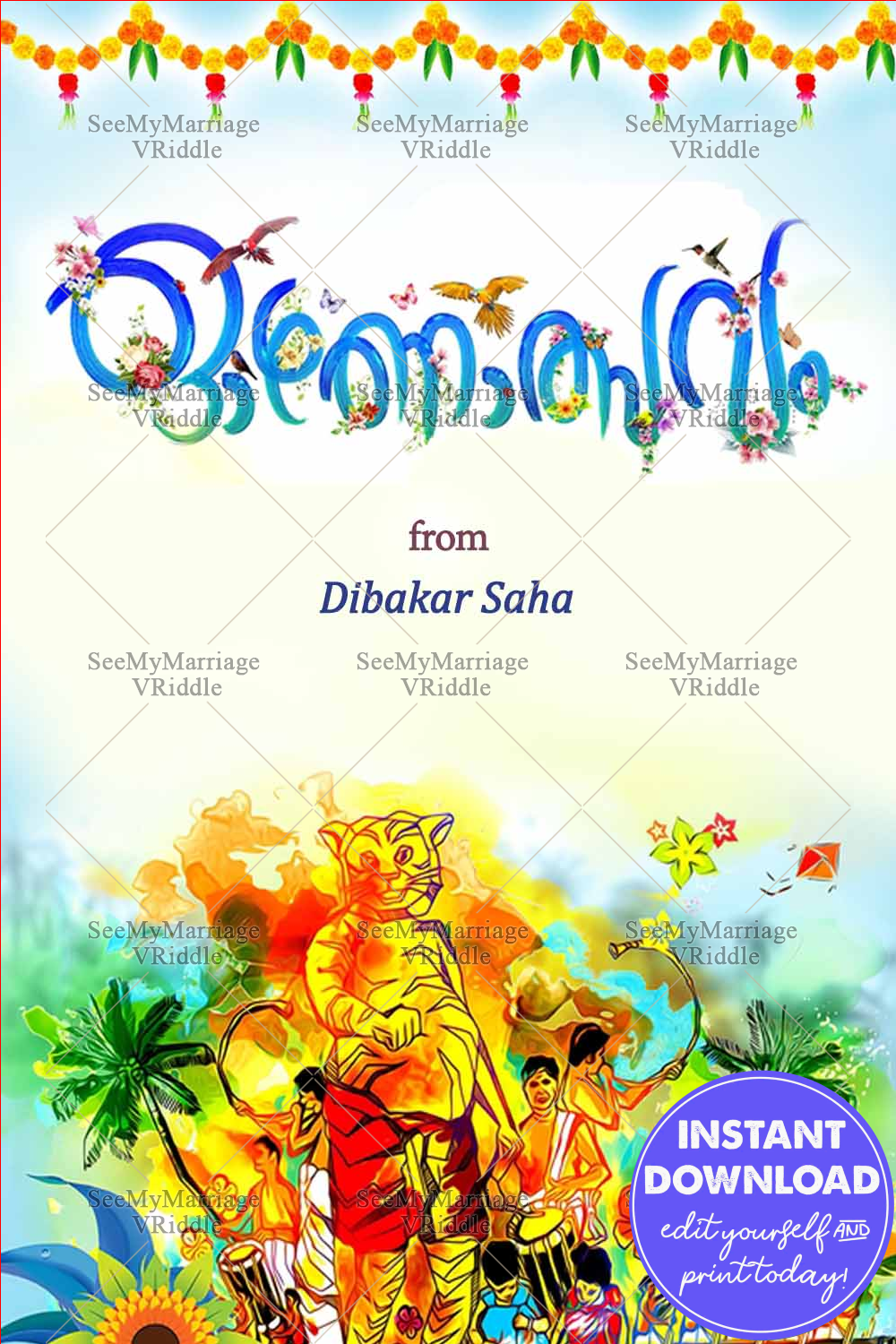 Happy Onam Digital Greeting card