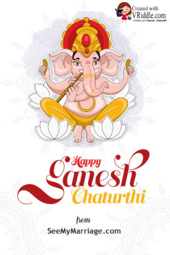 Jai Jai Sri Ganesh Chaturthi Celebration Greeting Card