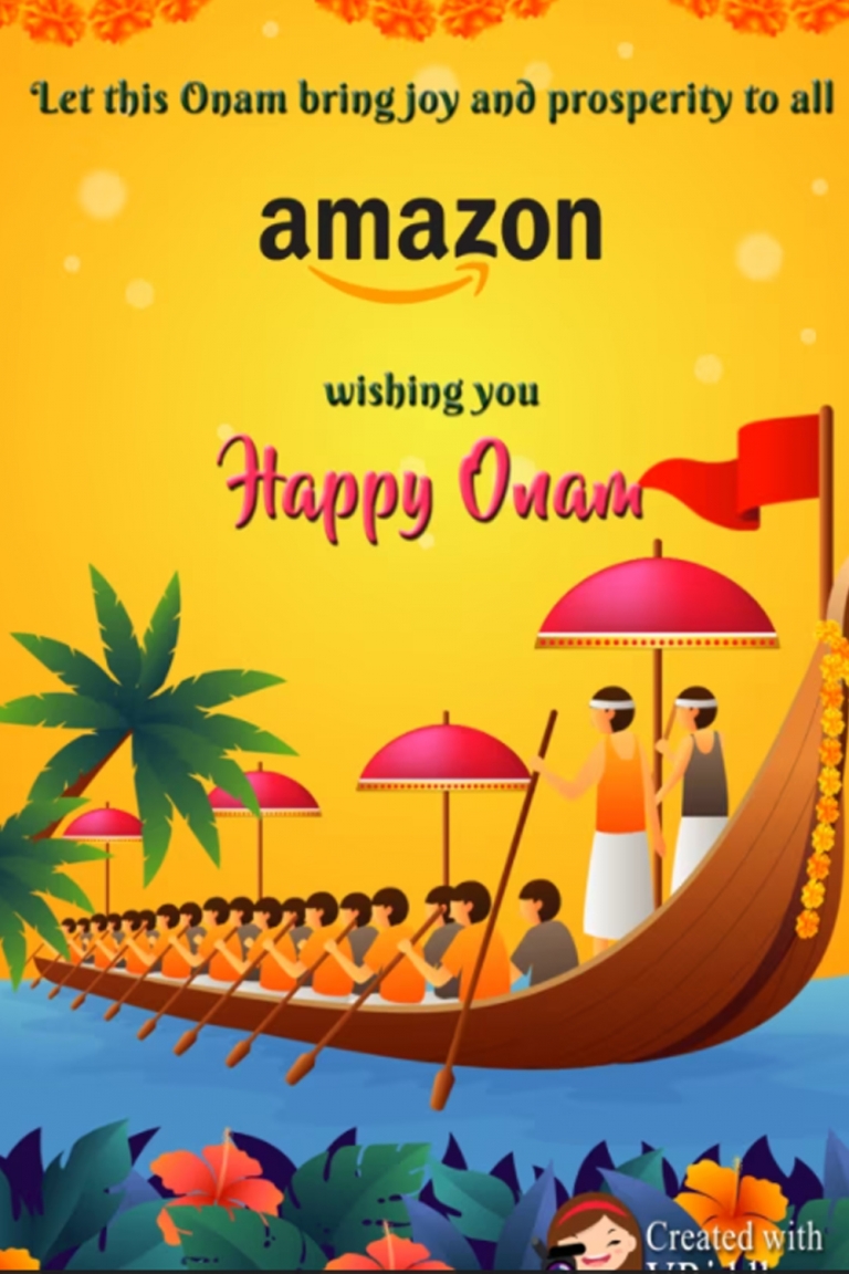 Traditional Onam Greetings Video, Boat, Sailing – VRiddle