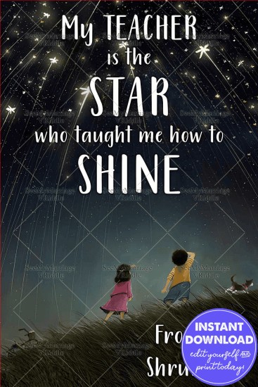 My Teacher is the star Greeting Card