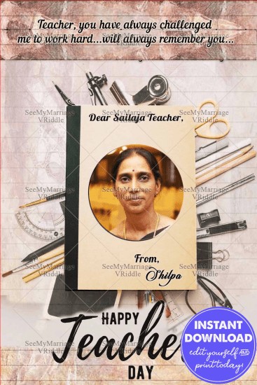 Happy Teachers Day Card with Photo