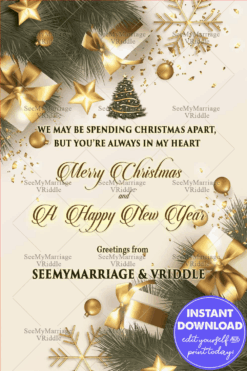 Merry Christmas Greeting Card-Happy Xmas Wishes