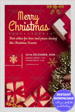 Merry Christmas Santas Golden Snow Card