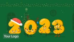 New Year Characters Animated Greetings Video