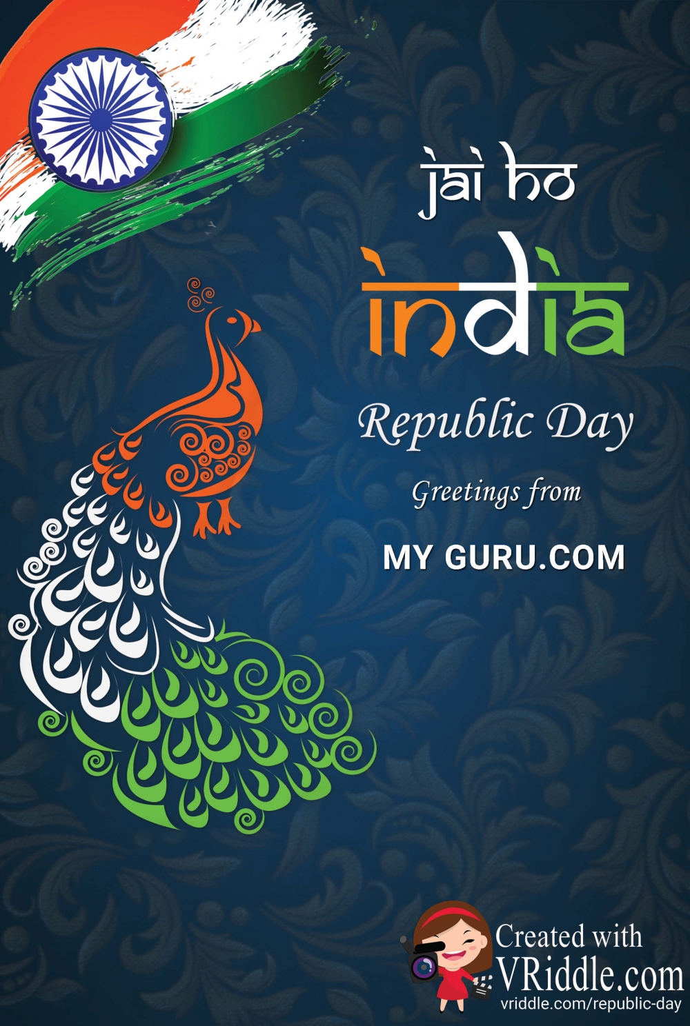 Republic day wishes and greetings card
