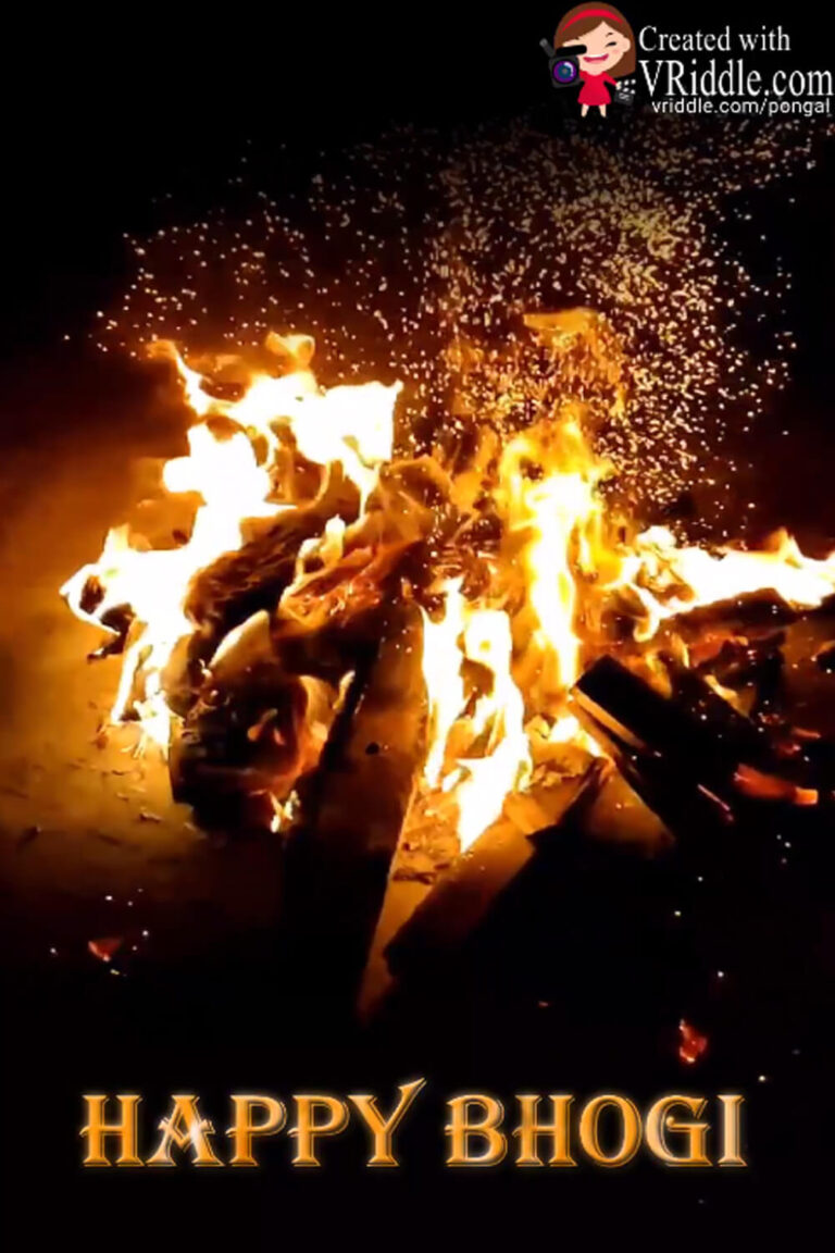 Happy Bhogi Fire Animated Greetings Video