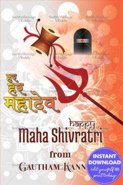 Hara Hara Mahadev - Auspicious Maha Shivaratri Greeting Card
