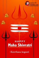 Maha Shivaratri Greeting Card with Trishul