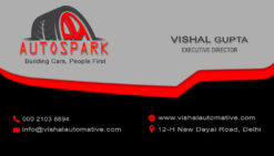 White and Red Theme Simple Automotive Business Card