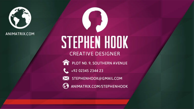 Personal Black Modern self intro Business card