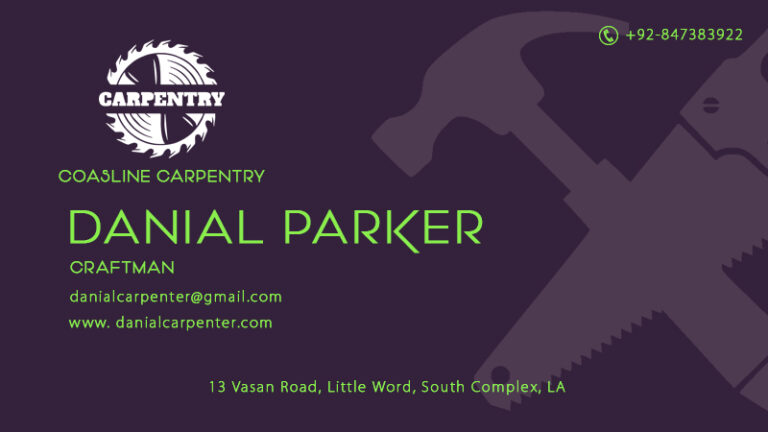 Carpenter Personal Business Card