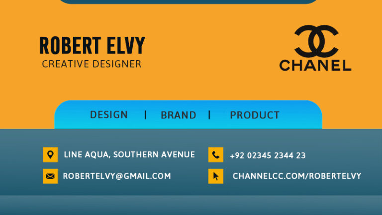 Personal Creative Self intro business card