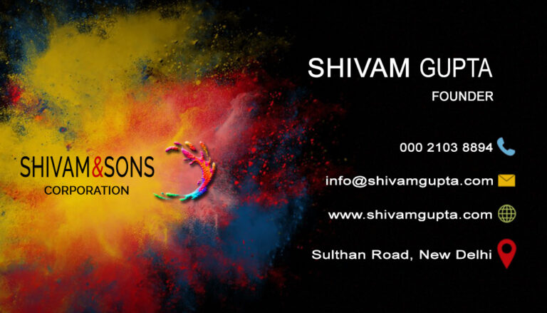 Colorful Modern Theme Personal Business Card