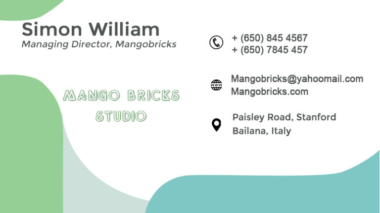 Simple White Corporate Business card