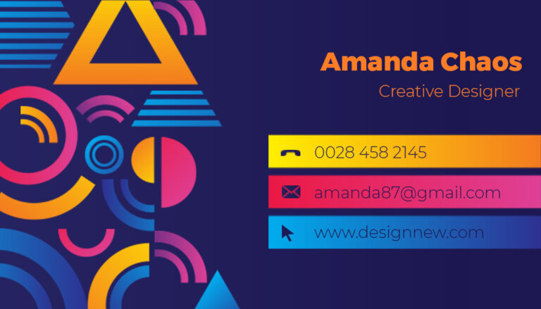 Creative Designer Business Card with Decorative Elements