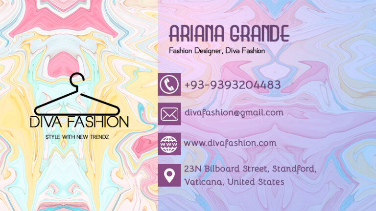 Fashion Designer Personal Business Card