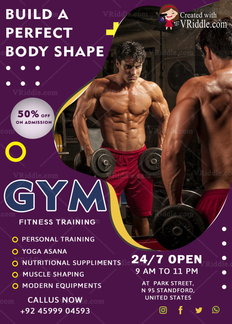 Gym Training Class flyer design