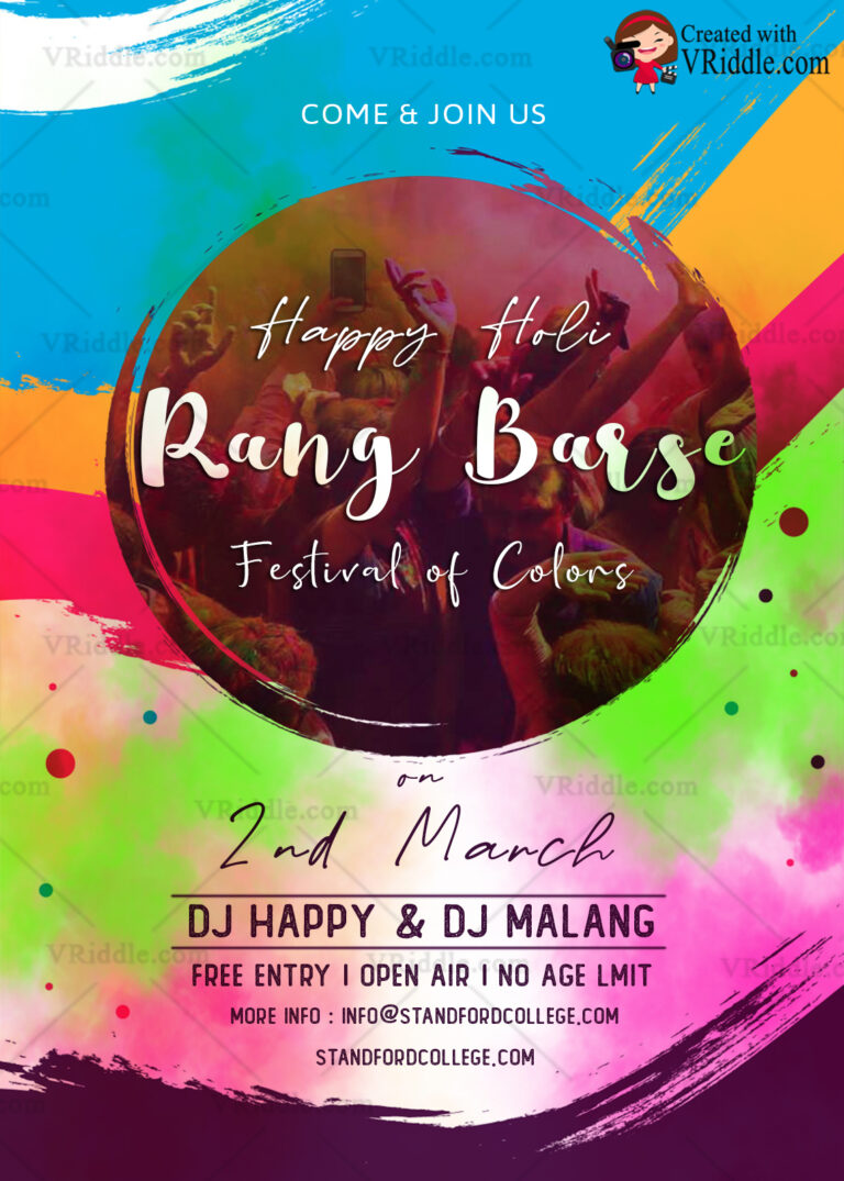 Holi Colors of Festival Party Flyer