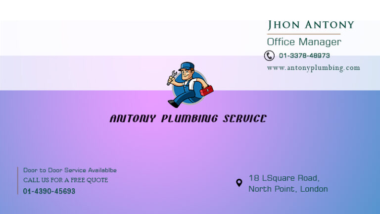 Plumber Personal Business Card