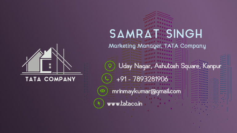 Simple Blue Background Real Estate business card