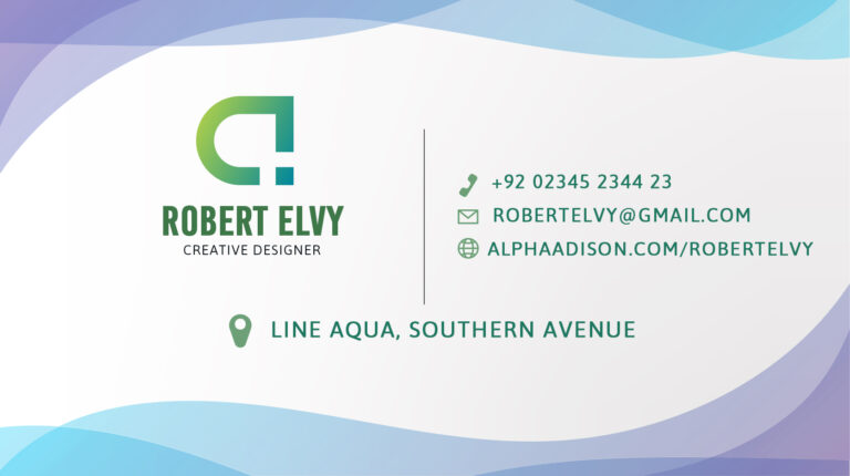 Modern Blue Shade Self Intro Business Card