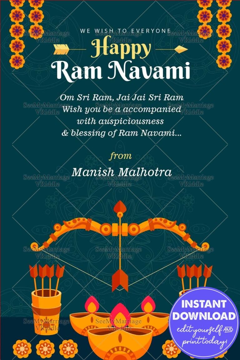 Bow and Arrow Ram Navami Greeting Card
