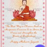 Crushed Paper Mahavir Jayanti Greeting Card