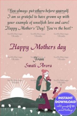 Cartoon Mother's Day Greeting Card