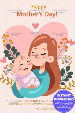 Cartoon Mother's Day Wishes Card