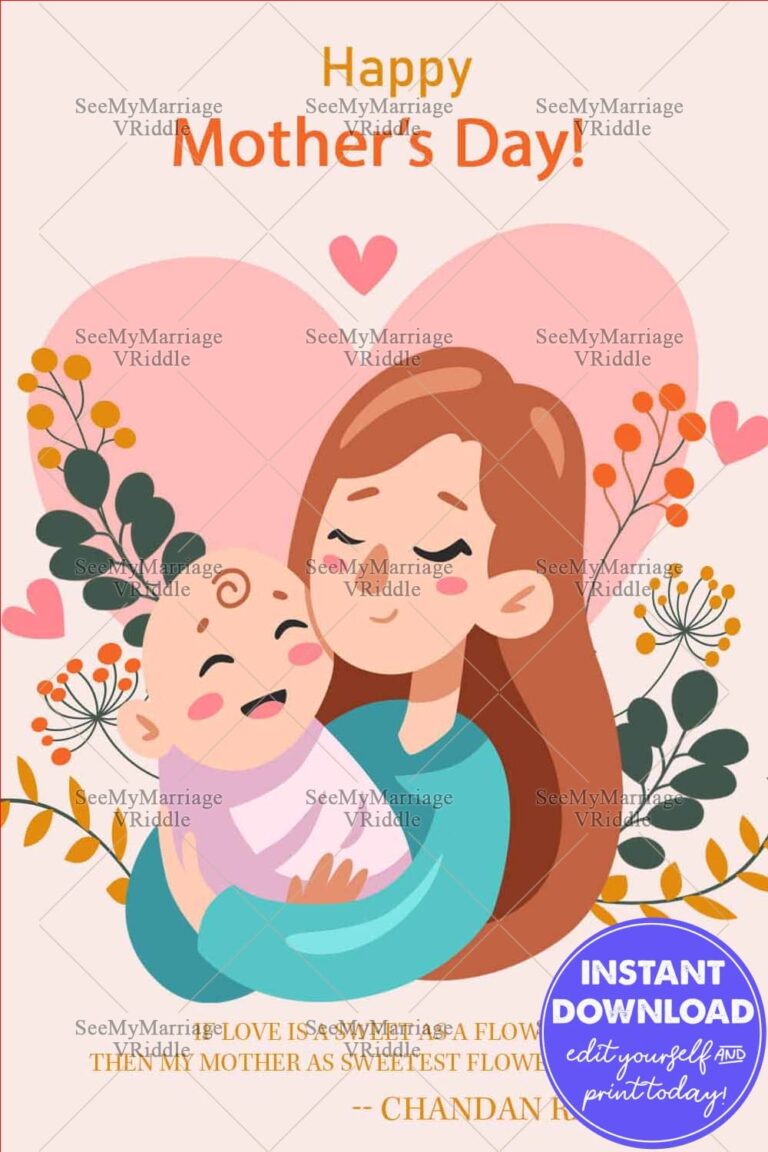 Cartoon Mother's Day Wishes Card