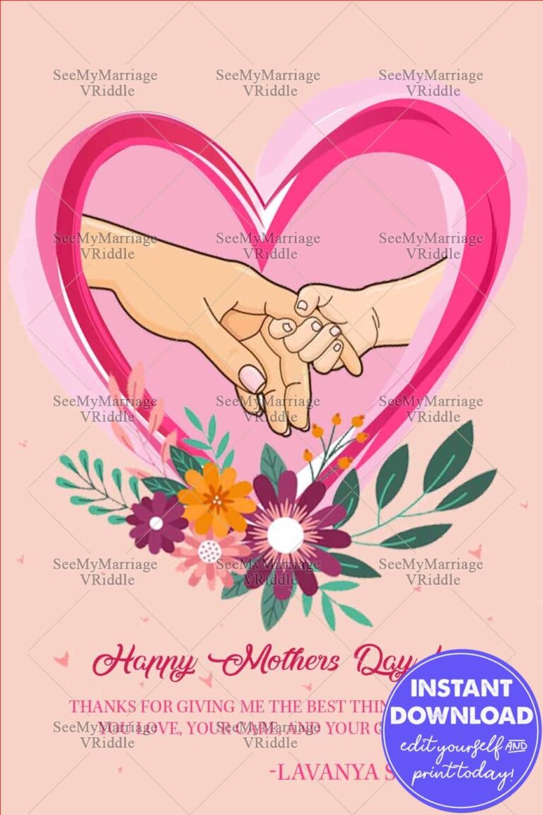 Floral theme Mothers Day Wishes Card
