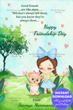 Dear Teddy Happy Friendship Day Greetings Card