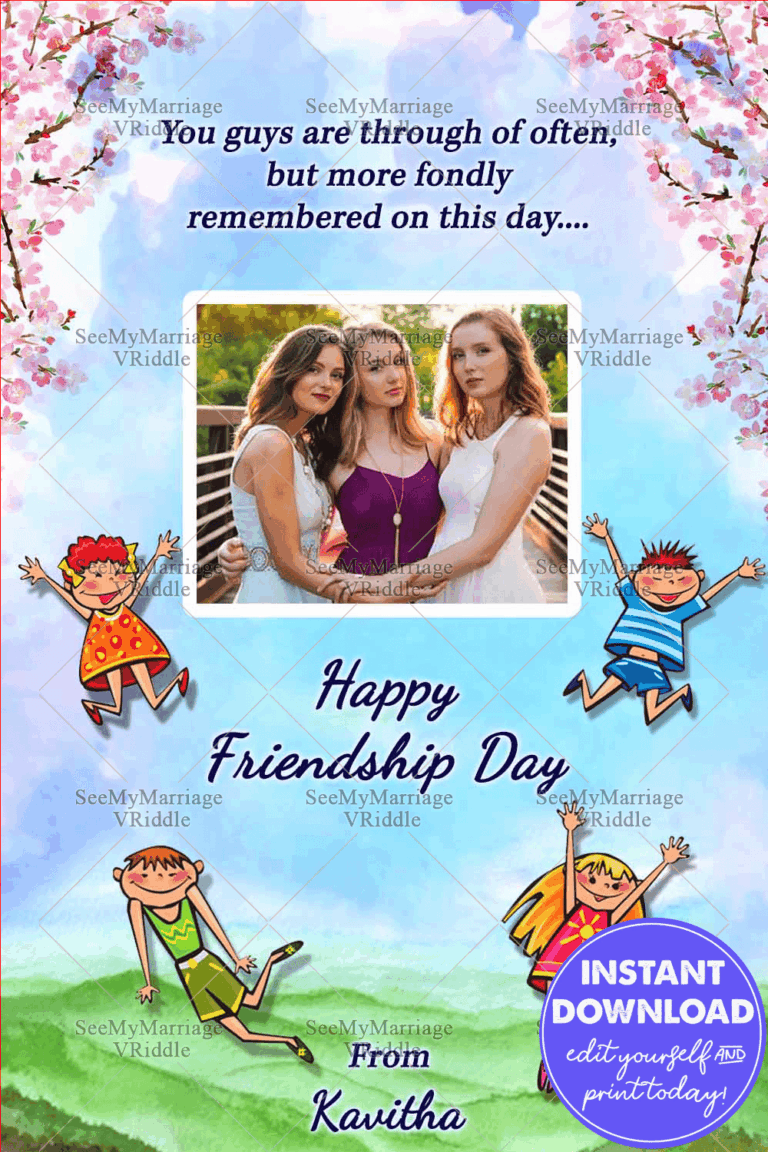 Happy Friends Friendship Day Wishes Card