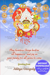 Jai Maa Durga Greeting Card Jai Maa Durga Greeting Card