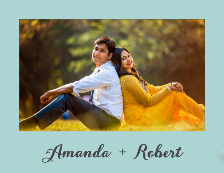 American Green Floral Theme Modern Wedding Memories Photo Book