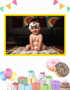 Simple Baby Theme Creative Photo Book Design in Portrait