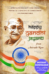 Gandhi Jayanti Vintage Paper Theme With Indian Flag