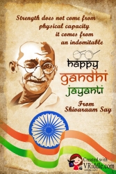 Gandhi Jayanti Vintage Paper Theme With Indian Flag