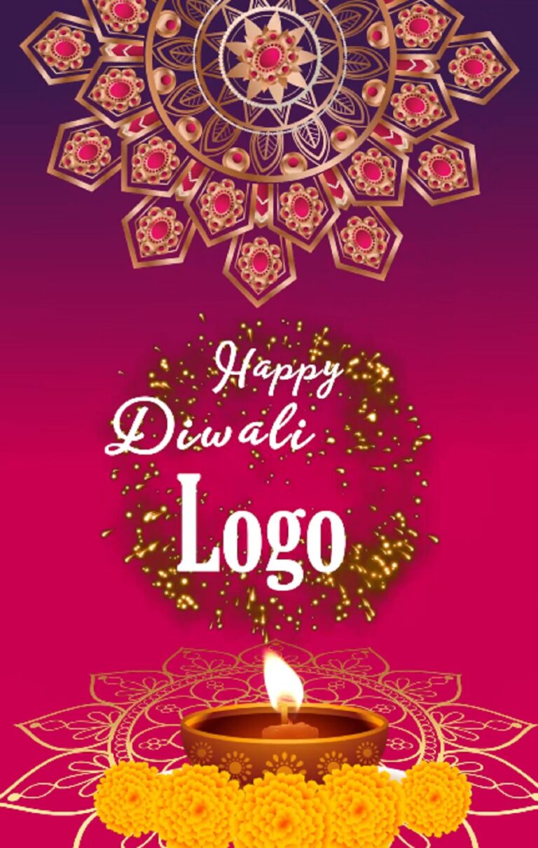 Pink Purple Happy Diwali Greeting Video