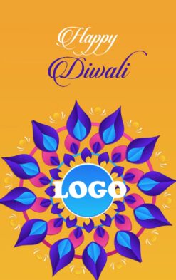 Yellow Mandala Theme Happy Diwali Greeting Video