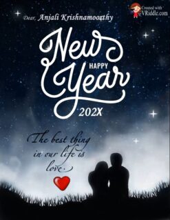 Blue Sitting Couple New Year Greeting Video