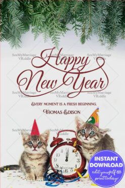 Mao Mao Happy New Year Greeting Card
